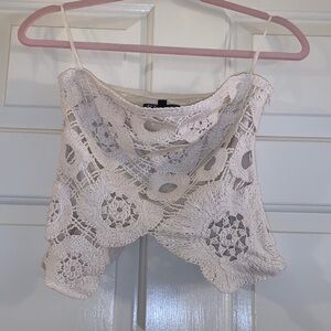 NWOT Crochet Lace Crop Top